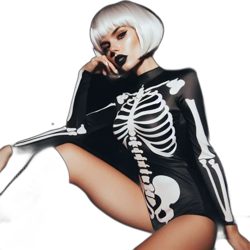 concept art, 3d render, fantasy art, cyberpunk, monochrome, dark, woman, distinctive transparent PNG cut-out