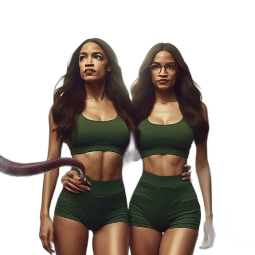concept art, comic book art, fantasy art, pixel art, green, earth tones, two, women transparent PNG cut-out