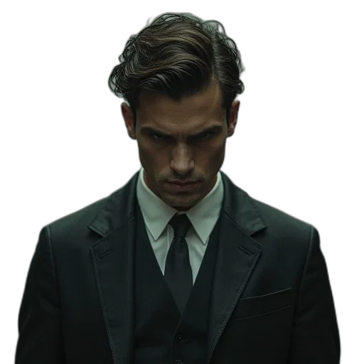 jacket, face, staff, hair transparent PNG cut-out