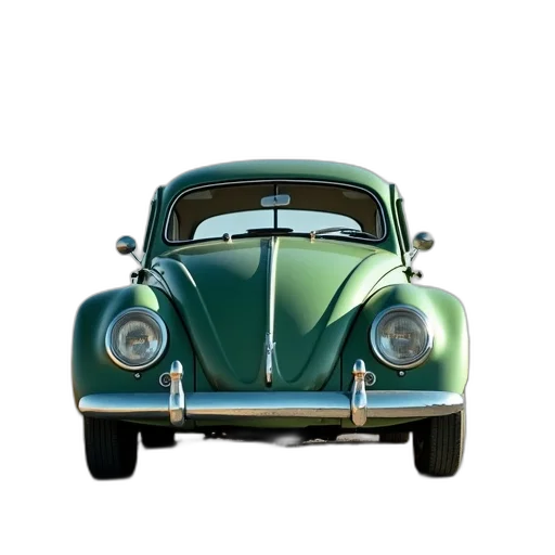 car, animal, 3d render, photorealistic, concept art, green, vintage, classic transparent PNG cut-out