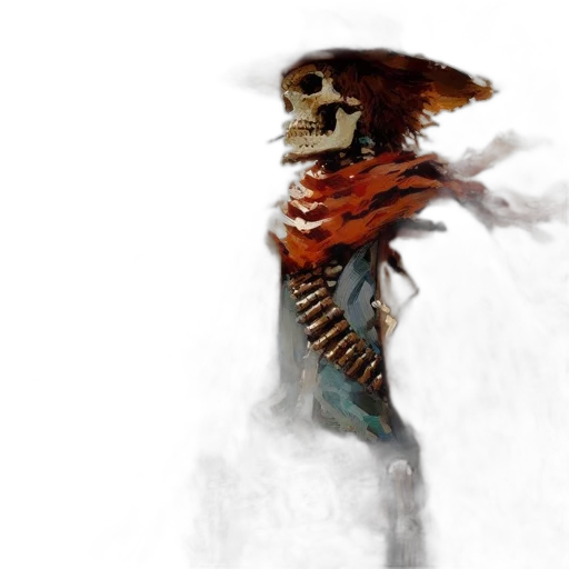 mask, creature, face, staff, concept art, fantasy art, photorealistic, comic book art transparent PNG cut-out