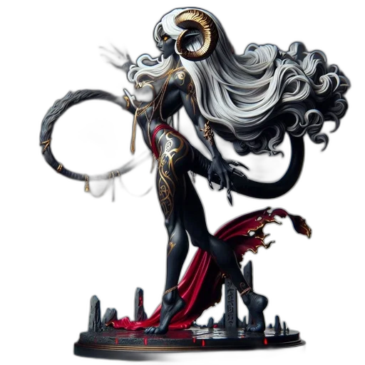concept art, fantasy art, 3d render, comic book art, artistic, statue, portrays, mythical transparent PNG cut-out