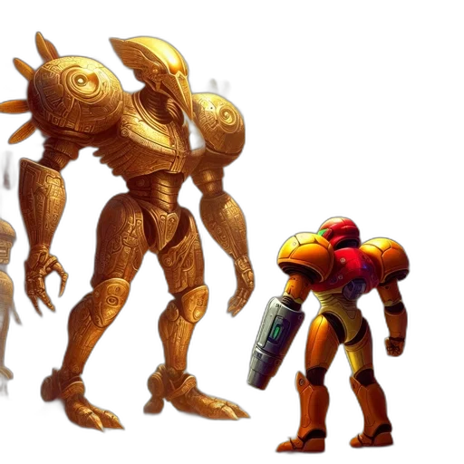 robot, concept art, pixel art, 3d render, fantasy art, golden, earth tones, ancient transparent PNG cut-out