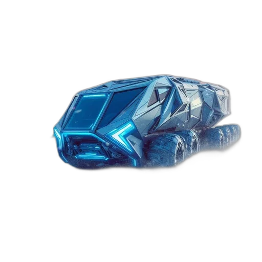 jewelry, crown, car, 3d render, blue, unique, futuristic, vehicle transparent PNG cut-out
