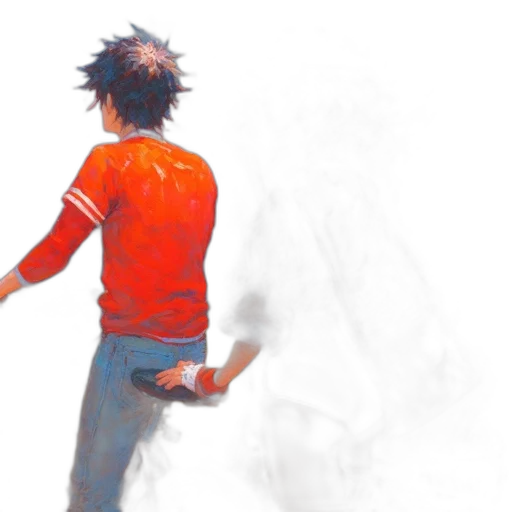 weapon, concept art, anime, watercolor, comic book art, fire, outer space, fog transparent PNG cut-out