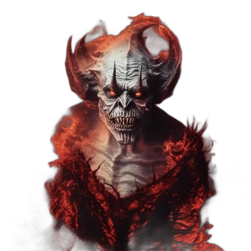 mask, face, creature, concept art, fantasy art, photorealistic, comic book art, red transparent PNG cut-out