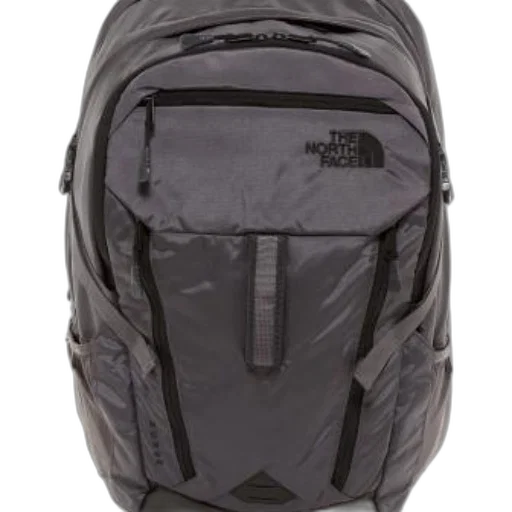 jacket, north, face, backpack, dark, gray, black, accents transparent PNG cut-out