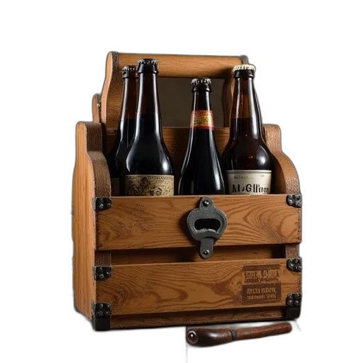 bottle, beer, case, filled, liquor, bottles, opener transparent PNG cut-out