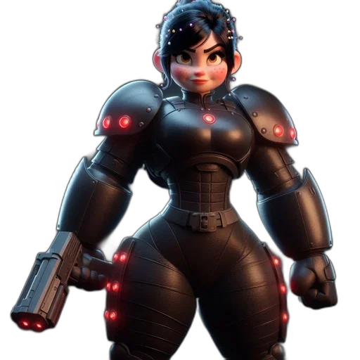 robot, weapon, concept art, 3d render, cyberpunk, pixel art, futuristic, armored transparent PNG cut-out