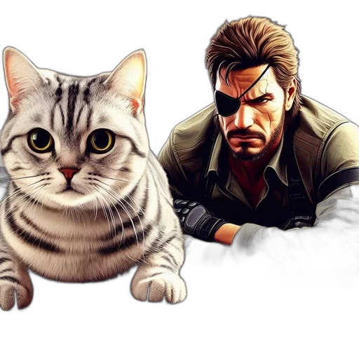 animal, concept art, comic book art, fantasy art, photorealistic, two, contrasting, characters transparent PNG cut-out
