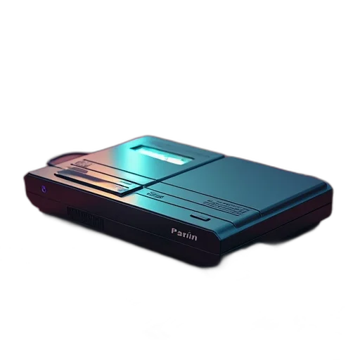 robot, car, 3d render, vaporwave transparent PNG cut-out