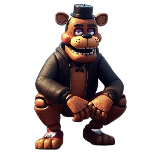 animal, creature, staff, jacket, concept art, 3d render, pixel art, cartoon transparent PNG cut-out