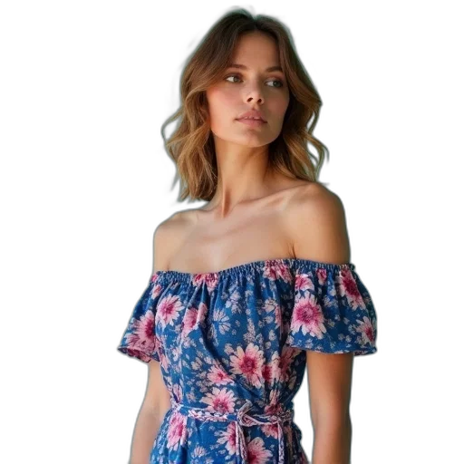 dress, blue, pastel, colorful transparent PNG cut-out