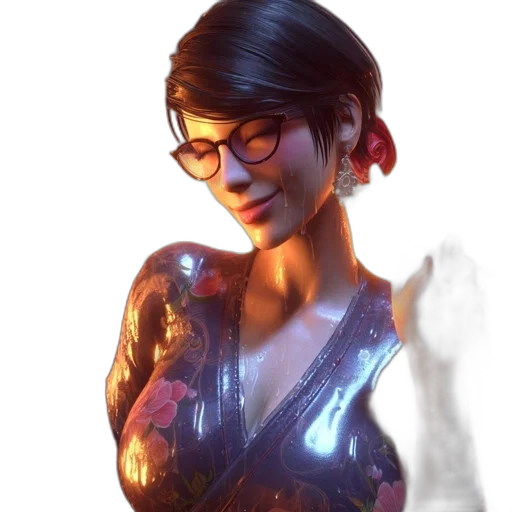 dress, face, jacket, robot, concept art, cyberpunk, 3d render, photorealistic transparent PNG cut-out