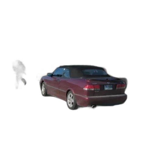 car, 3d render, photorealistic, concept art, vaporwave, fog, maroon, convertible transparent PNG cut-out