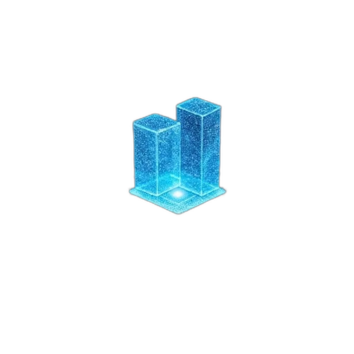 building, robot, furniture, weapon, 3d render, vaporwave, pixel art, cyberpunk transparent PNG cut-out