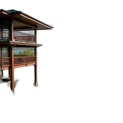 furniture, 3d render, photorealistic, concept art, view, balcony, moan, resort transparent PNG cut-out