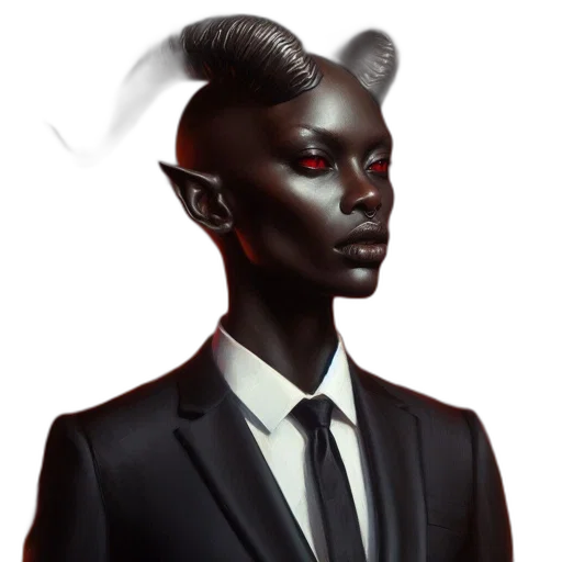 face, staff, mask, crown, concept art, fantasy art, cyberpunk, photorealistic transparent PNG cut-out