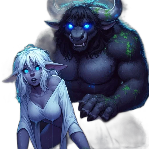 creature, fantasy art, concept art, comic book art, pixel art, neon lights, blue, green transparent PNG cut-out