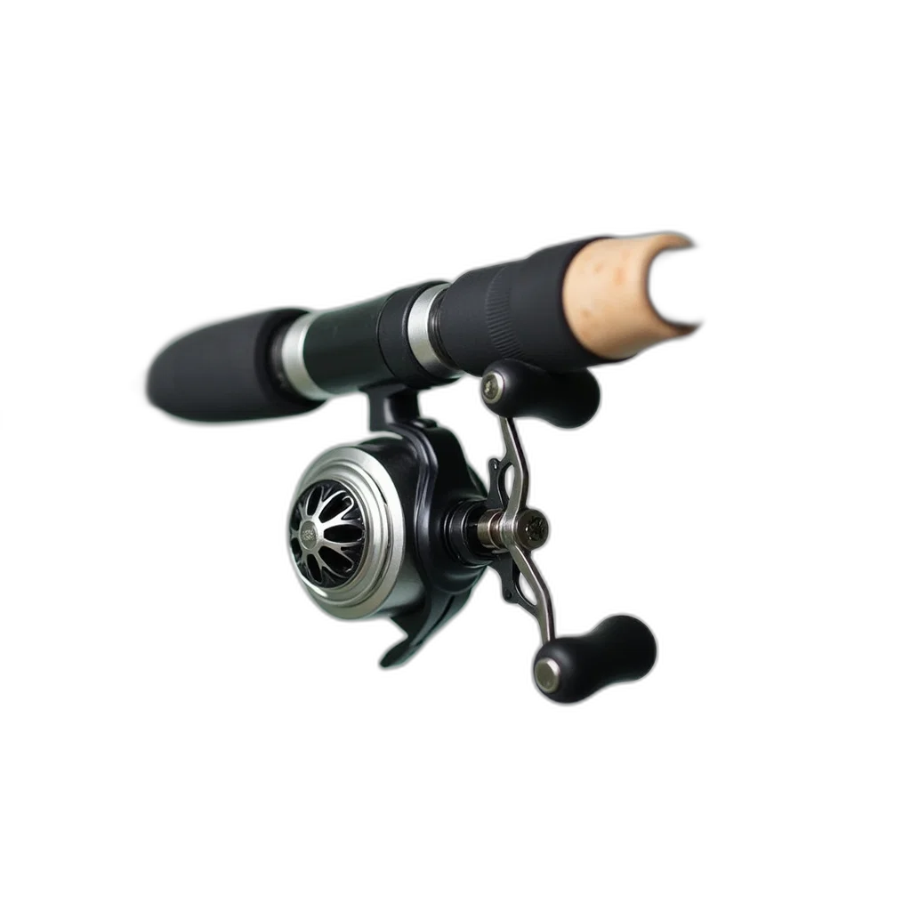 weapon, staff, 3d render, photorealistic, concept art, close-up, fishing, rod transparent PNG cut-out