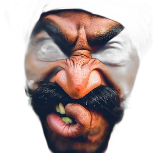 face, mask, creature, animal, photorealistic, concept art, watercolor, oil painting transparent PNG cut-out