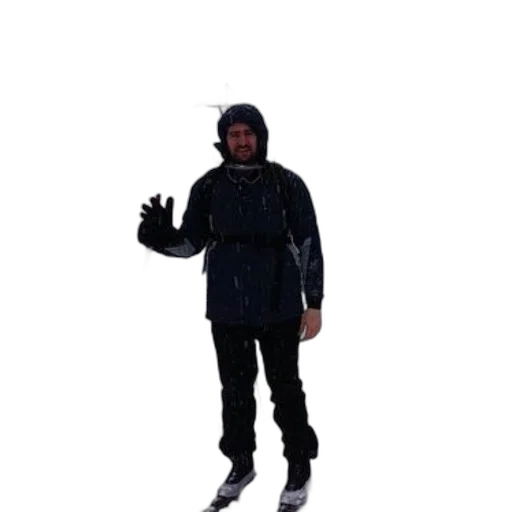 jacket, staff, mask, creature, 3d render, concept art, pixel art, cyberpunk transparent PNG cut-out