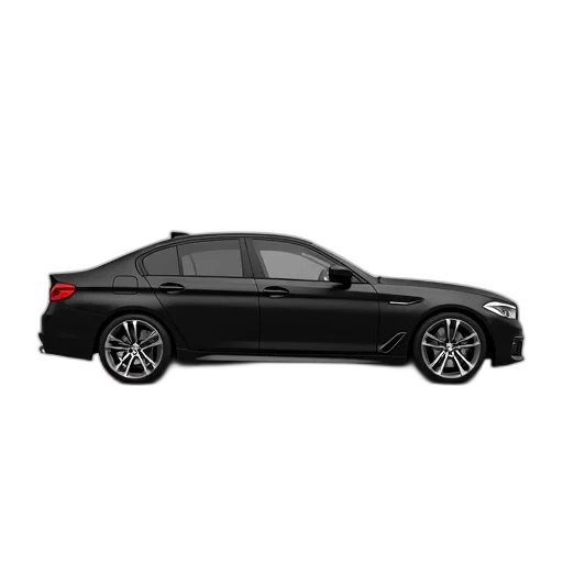 car, 3d render, photorealistic, concept art, black, sedan, sleek, design transparent PNG cut-out