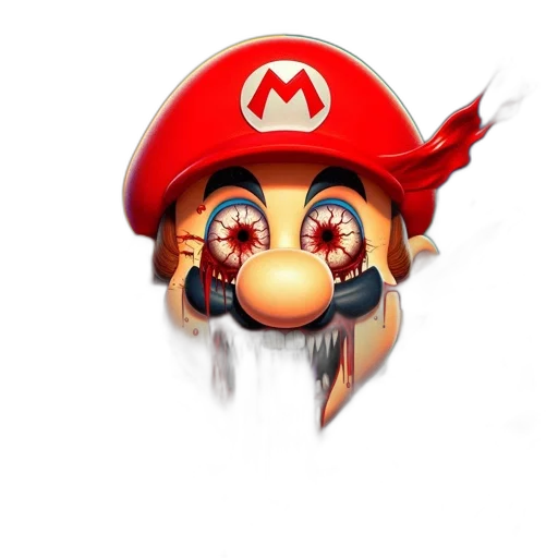 mask, face, hat, creature, 3d render, concept art, pixel art, photorealistic transparent PNG cut-out
