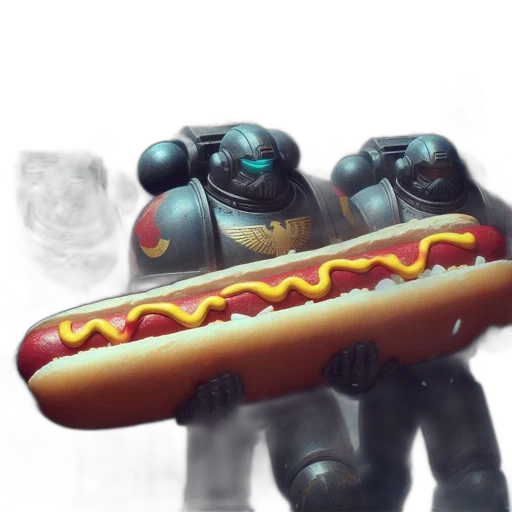 robot, food, weapon, animal, 3d render, concept art, photorealistic, vaporwave transparent PNG cut-out