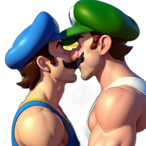 hat, mask, concept art, 3d render, pixel art, photorealistic, mario, luigi transparent PNG cut-out