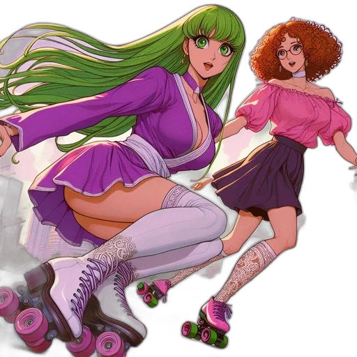 concept art, vaporwave, anime, comic book art transparent PNG cut-out