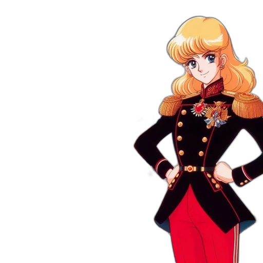 jacket, staff, anime, cartoon, concept art, pixel art, red, animated transparent PNG cut-out