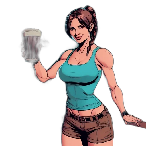 staff, comic book art, concept art, pixel art, cartoon, dimly, lit, bar transparent PNG cut-out