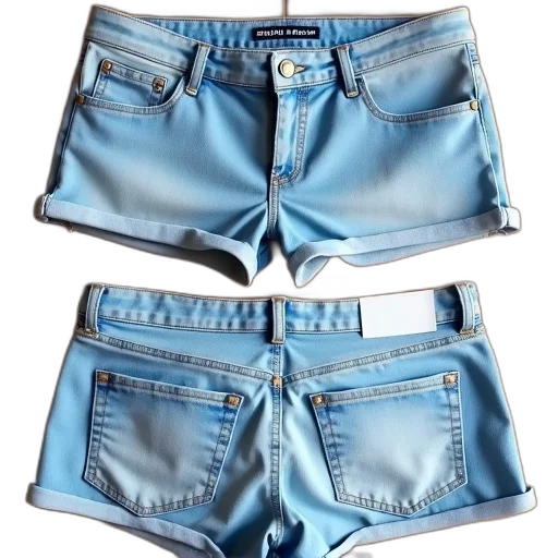 jacket, blue, pastel, monochrome, pair, light, denim, shorts transparent PNG cut-out