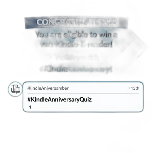 promotional, image, kindle, 10th, anniversary, quiz, features, blue transparent PNG cut-out