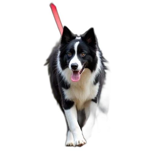staff, animal, umbrella, hat, photorealistic, black, white, border transparent PNG cut-out