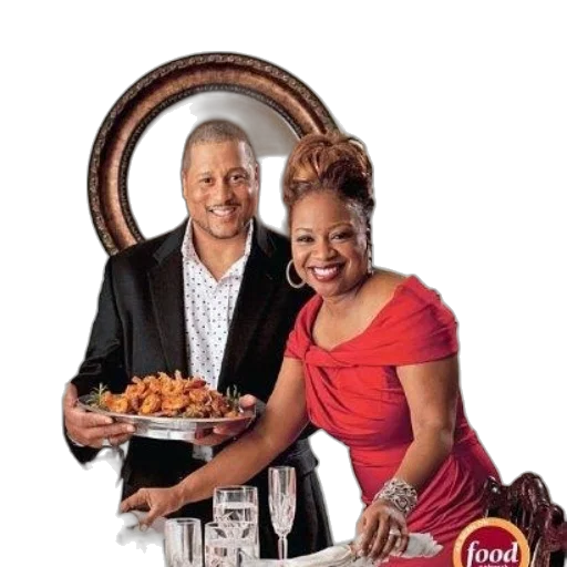 food, celebration, cookbook, cover, featuring, man, suit, woman transparent PNG cut-out