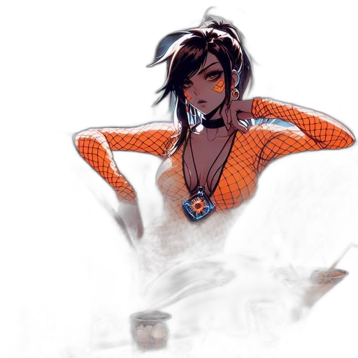comic book art, concept art, fantasy art, watercolor, red, neon, dimly, lit transparent PNG cut-out