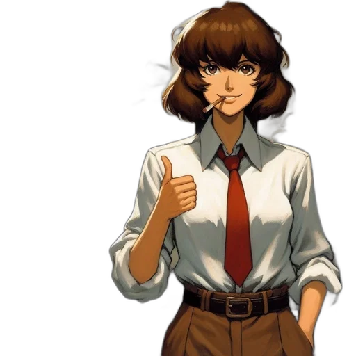 staff, jacket, face, robot, anime, pixel art, concept art, vaporwave transparent PNG cut-out