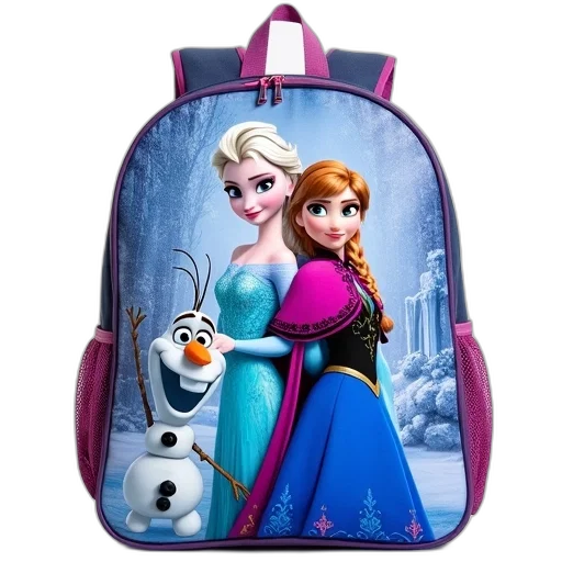 3d render, snow, disney, princess, elsa, olaf, printed, school transparent PNG cut-out