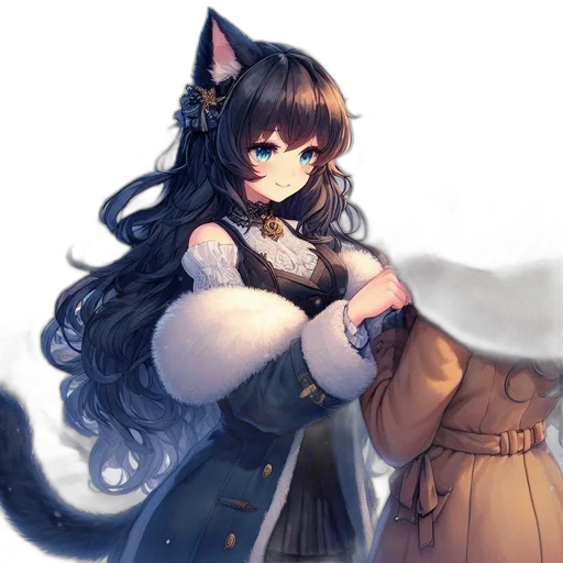 staff, dress, animal, creature, fantasy art, anime, concept art, pixel art transparent PNG cut-out