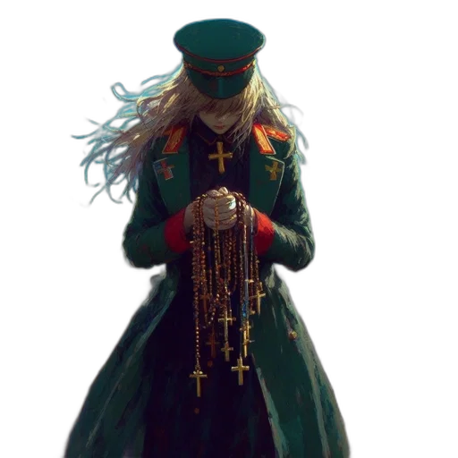 crown, staff, dress, jewelry, concept art, cyberpunk, fantasy art, 3d render transparent PNG cut-out