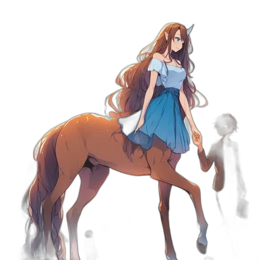 dress, creature, animal, staff, concept art, fantasy art, anime, pixel art transparent PNG cut-out