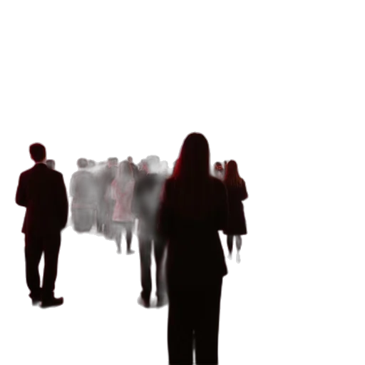 staff, 3d render, fog, person transparent PNG cut-out