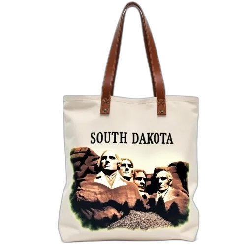 white, canvas, tote, bag, brown, leather, strap, displayed transparent PNG cut-out