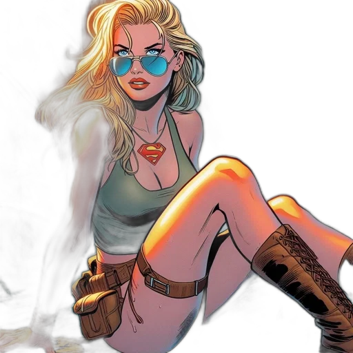 comic book art, concept art, fantasy art, cartoon, earth tones, woman, blonde, hair transparent PNG cut-out
