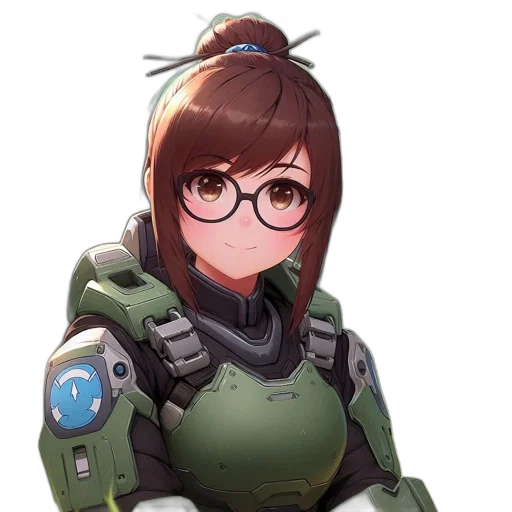 robot, staff, weapon, jacket, anime, concept art, cartoon, pixel art transparent PNG cut-out