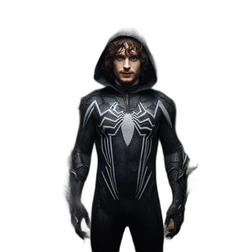 jacket, mask, creature, concept art, comic book art, 3d render, dimly, lit transparent PNG cut-out