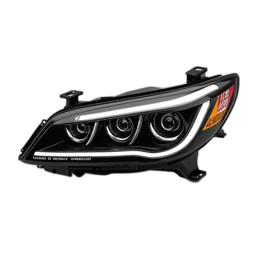 car, mask, black, headlight, three, led, lights, displayed transparent PNG cut-out