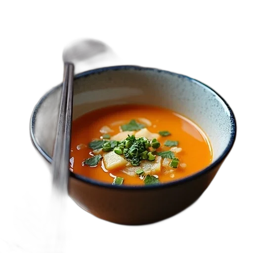 food, weapon, photorealistic, 3d render, bowl, soup, chopsticks, resting transparent PNG cut-out